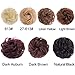 Stamped Glorious 100% Real Human Bun Extensions Mixed Brown Messy Hair Scrunchies chignon hairpiece natural hair for women Kids Donut Updo Ponytail Hair Chignons (Natural Black), 2 Count