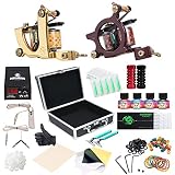 Dragonhawk Complete Tattoo Kit 2pcs Coil Tattoo Machine Tattoo Guns 10 Color Immortal Inks Power Supply 50 Needles Tips Grips Travel Case Tattoo Supplies for Tattoo Artists 2-2YMX