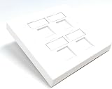 DRUT 4-Port Modular Keystone Faceplate for Cat5e Cat6 Cat7 Cat8 Cat9 view 3