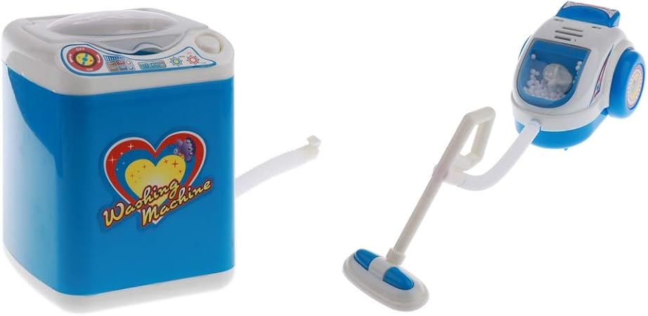 Amazon Sharplace プラスチック製 ままごと 家事 掃除機 洗濯機 家電 おもちゃ キッズロールプレイおもちゃ 2点入り 家事 おもちゃ