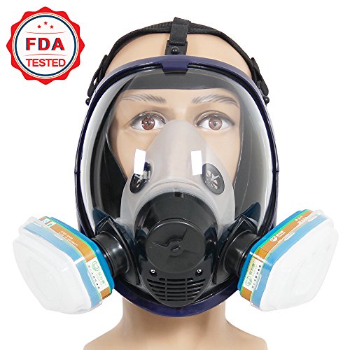 Complete Suit Trudsafe 6800 Painting Spraying Full Face Gas Chemical Mask Respirator, Dust Mask, 2 Kinds of Connectors, Good Tightness, Filters Included