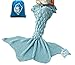 LAGHCAT Mermaid Tail Blanket Knit Crochet Mermaid Blanket for Adult,Goldfish Tail Sleeping Blanket (71