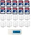 SanDisk 16GB SDHC Class 4 (10 Pack Bundle) Flash Memory Card SDSDB-016G-B35 Retail - with (10) SD Plastic Jewel Cases and (1) Everything But Stromboli (tm) Combo SD/TF Card Reader