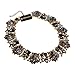 Jerollin Vintage Gold Tone Chain Multi-Color Glass Crystal Collar Choker Statement Bib Necklace