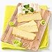 3 Piece Bamboo Cutting Board Set Made From Premium Wood - Thick Germ Resistant Anti-microbial Chopping Board Block - Serving Tray - Bonus Cheese Knife Included - Large Medium & Small Boards - Brown