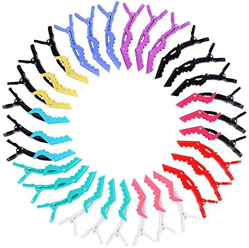 Cehomi 30 Pcs Styling Alligator Hair Clips Salon Clips-Professional Non-Slip Multicolored Plastic Duck Teeth Hair Clips with Anti-slip Ergonomic design–Hair grip for Women and Girls - 10 colors