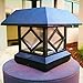 Solar Light,Post Cap Lights 4 x 4 Plus Bright 15 Lumen Outdoor Warm White LED Lamp For Vinyl Posts Caps 3.5x3.5 4x4 5x5 6x6 Waterproof Deal of The Day Prime Sogrand Black Lantern For Fence Deck 2 Pack
