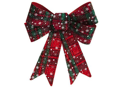 Toyland 33cm Large Tartan Christmas Decorative Bow - Christmas Decor - Christmas Accessories