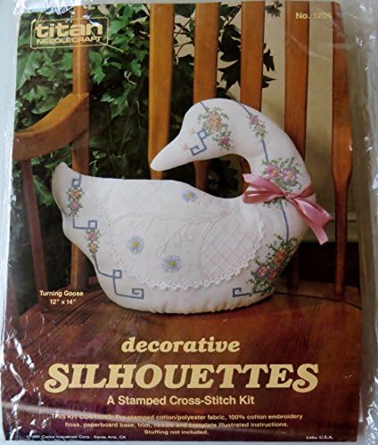 Decorative Silhouettes ~ Stamped Cross Stitch Kit ~ Turning Goose