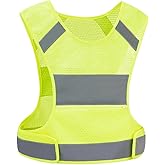 IDOU Reflective Vest Safety Running Gear - High Visibility Vest with Pocket for Running, Biking, Walking, Women & Men