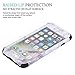 iPhone 7 Plus Case, iPhone 8 Plus Case, KAMII White Marble Stone Pattern Shockproof 2in1 Dual Layer TPU Bumper Hard PC Hybrid Defender Armor Case Cover for Apple iPhone 7 Plus /8 Plus (Black)