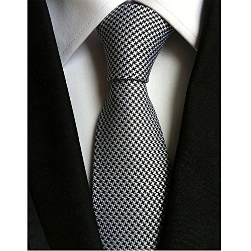 Jeatonge Lot 6 Pcs Mens Ties and 3 Free Tie Clips, Men's Classic Tie Necktie Woven Jacquard Neck Ties Gift box packing (Style 16)