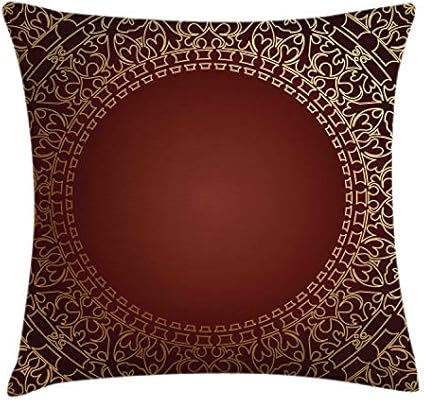 Ambesonne Maroon Throw Pillow Cushion Cover By Vintage Frame With