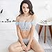 YOMORIO Girls Bikini Lingerie Chiffon Pajama Polka Dot Transparent Nightwear Set (Blue)