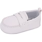 LONSOEN Baby Girls Boys Loafers Prewalker Dress Crib Shoes