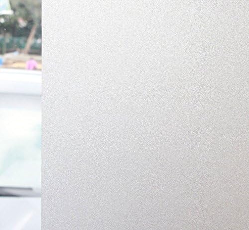 Mecarel Non-Adhesive Frosted Privacy Glass Window Film, White 50cm x 200cm