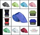 Moda Di Raza Men's Necktie 3.0 Satin Finish Polyester Tie with Gift Box