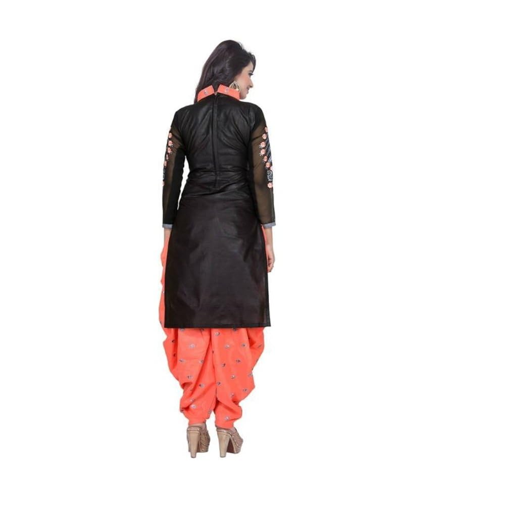 jiyan fashion patiyala cotton dress with salwar suit & dupatta set. (semi-stiched)