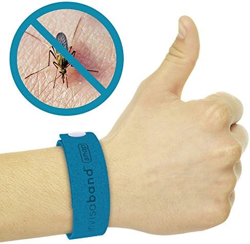 Secure invisaband snap 6 Pack Natural Mosquito Repellent Bracelet Band - 30 Day Protection - 100% Guaranteed To Work or - No Spray, Deet Free Bracelets