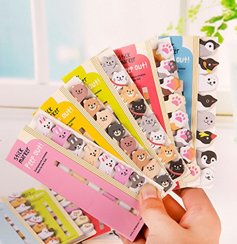 1 X 120 Sheets Cute Animal Sticker Bookmark Sticky Notes Memo Note Pads Page Flag (Penguin) - //coolthings.us