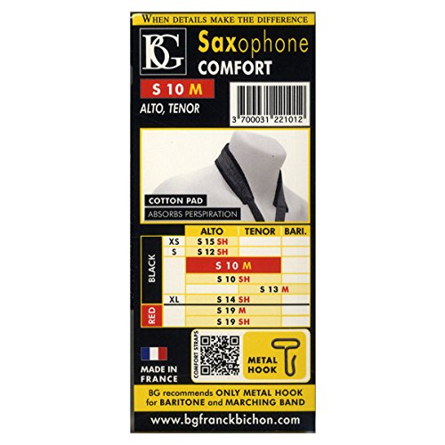 BG S10M Alto/Tenor Saxophone Comfort Strap with Metal Hook