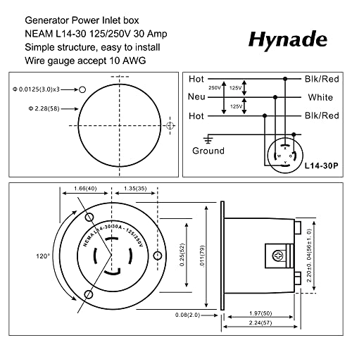 Generator Inlet Box, 30 Amp Generator Inlet Box, Power Inlet Box, NEMA