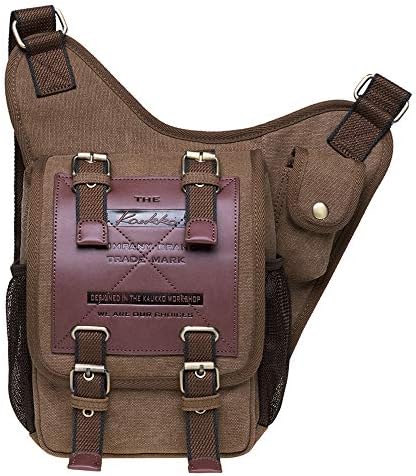 Mens Vintage Canvas Shoulder Messenger Bag Chest Leather Patchwork Messenger Bag 1 Mens Vintage Canvas Shoulder Messenger Bag Chest Leather Patchwork Messenger Bag