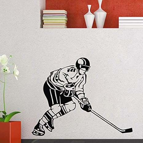 Yxwyl Seitenansicht Hockey Wandtattoos Vinyl Gym Wand Dekor