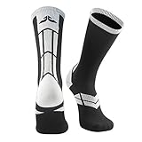 Epivive Velocity Black & White Football, Basketball, Lacrosse Socks (Small)