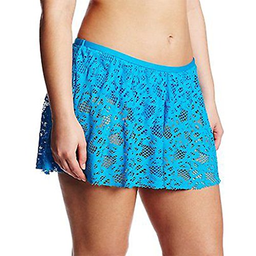 Kenneth Cole Reaction Geometric Swim Skirt Womens Swimwear Azul