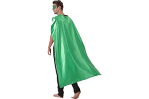 KIDSFERE Adult Superhero Cape and Mask - Halloween Costume Adult Cape Cloak Superhero Theme Day Costume Dress Up Party Capes