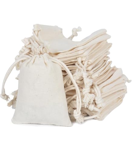 Amazon.com: DRQ Cotton Drawstring Bags - EcoFriendly Muslin  display picture 3