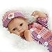 SanyDoll Reborn Baby Doll Vinyl Newborn 18 inch 45 cm Lovely Lifelike Cute Baby Toy Wool Clothes Doll