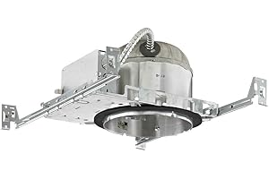 DOLAN DESIGNS 6-Inch New Construction E26 Recessed Shallow Can Light IC & Airtight Flat Ceiling