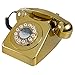 Wild Wood 746 Retro Design Phone, Metallic Brass