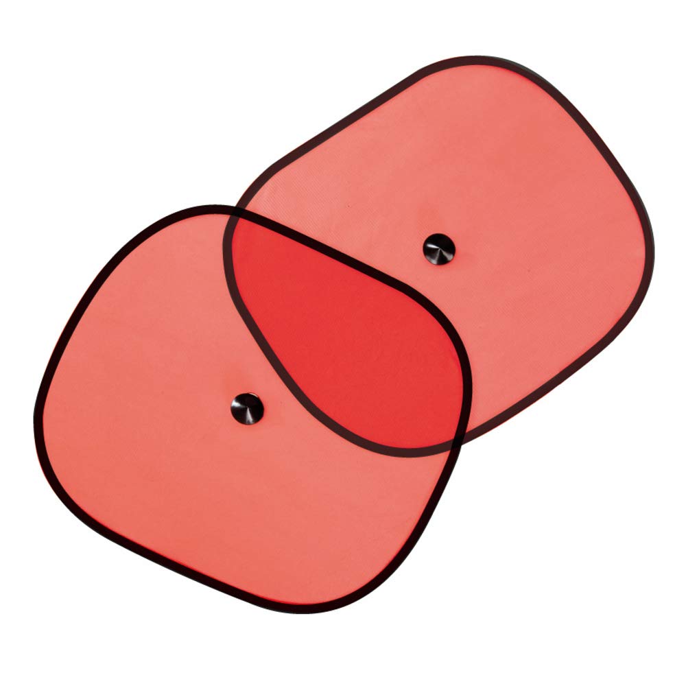 eBuyGB Car Window Sun Shade Blinds, Solid, Red