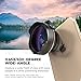 VAVA Phone Lens Cellphone Camera Lens Kit with Dual 0.45x/100 Wide Angle and 12.5x Macro Lenses (Petal Design Lens Hood, Broadband Antireflective Coating, Elongated 3cm Clip)