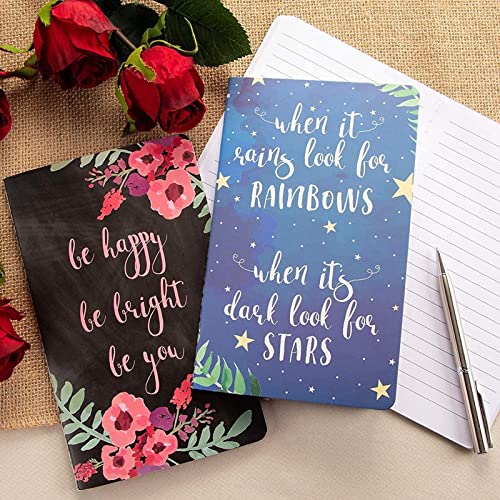 Set of 8 Inspirational Notebooks, 5x8 Bulk Journals with Motivational