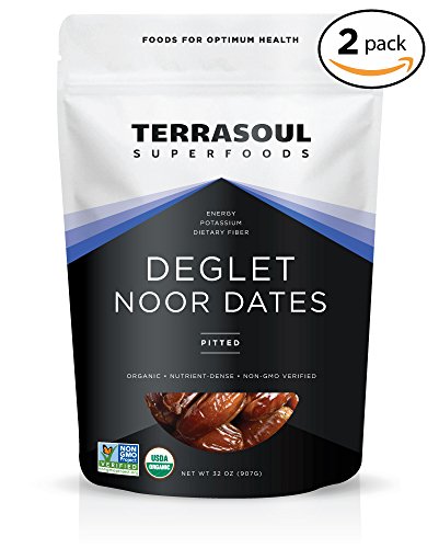Terrasoul Superfoods Organic Deglet Dates, 4 Lbs (2 Pack) - Pitted | Fresh | Natural Sweetener