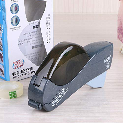 SagaSave Automatic Hand-Held Tape Dispenser Non-Slip, Tape Core Up to 41mm Wide (1 Pack, Gray)