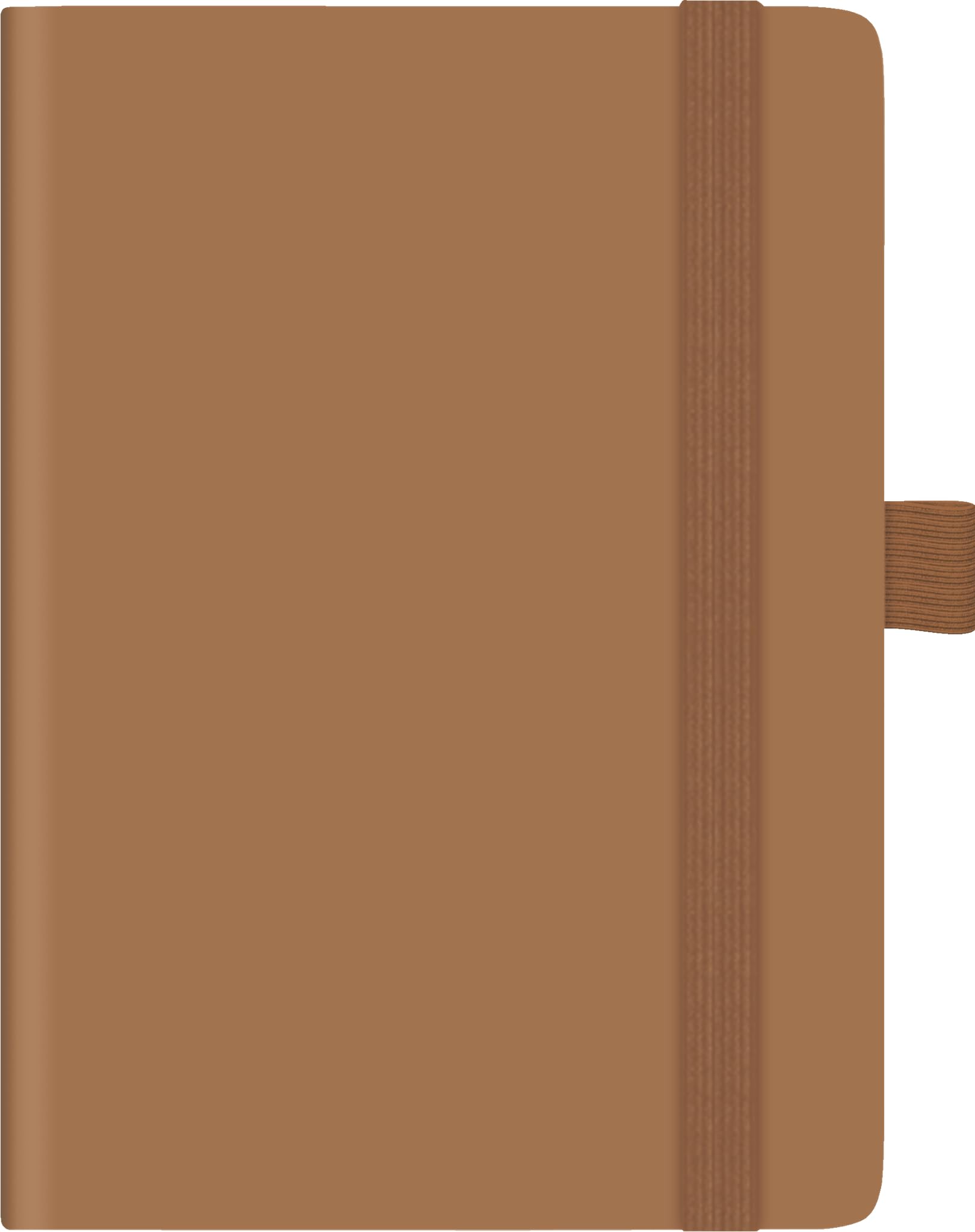 BRUNNEN Kompagnon Pocket Diary Model 732 66 (2025), 2 Pages = 1 Week, A6, 192 Pages, PU Cover, Flexible, Brown