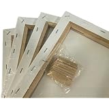 Lot 4 Blank Artist Canvas 16x20" Framed Pre-stretched Cotton Painting Set/pack