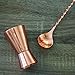 Copper Jigger Shot Glasses - 100% Copper Double Jiggers - 2oz / 1oz, 3 5/8