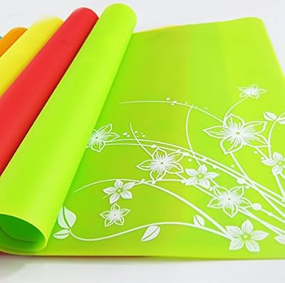 Kuke Multipurpose Printing Design Silicone Pot Holder Waterproof Baking Mat Non Stick Placemat