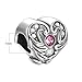 Soufeel Swarovski Crystal Heart in Wings Charm 925 Sterling Silver Fit European Bracelets Mother's Day