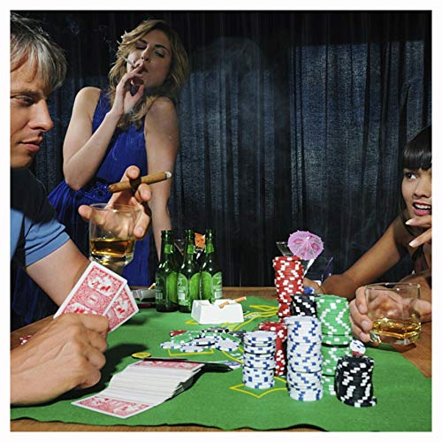 Poker Chip Carrier & Tray, Texas Holdem Cards with 500 Jetton and Dice in Aluminum Case, Silver - Thumbnail 4