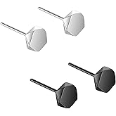 Men Black Hoop Earrings Set 8/15 Pairs Earring for Men Stainless Steel Mens Earrings Stud Cross Dangle Hoop Earrings Set Jewelry Gift for Women