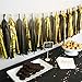 Bobee 20 Black and Gold Tissue Paper Tassel Garland Party Decorations DIY Easy Setup for New Years eve Balloon Tail Wedding Event Birthday Decoration