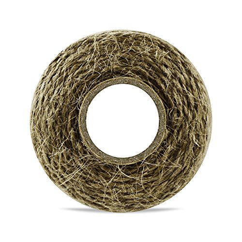 QuWei 1x300 Feet Natural Jute Twine Best Arts Crafts Gift Twine Christmas Twine Industrial Packing Materials Durable String for Gardening Applications (1PC)
