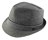 JKO Men's Gray Fedora Gray Band 2xl 62cm